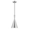 Livex Lighting Metal Shade Mini Pendants 1 Light Brushed Aluminum Mini Pendant 41185-66 - alternate 1