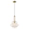 Livex Lighting Art Glass Mini Pendants 1 Light Antique Brass Mini Pendant 41224-01 - alternate 1