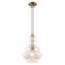 Livex Lighting Art Glass Mini Pendants 1 Light Antique Brass Mini Pendant 41224-01 - alternate 2