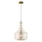 Livex Lighting Art Glass Mini Pendants 1 Light Antique Brass Mini Pendant 41225-01 - alternate 1