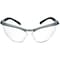 3M BX, Safety Glasses, Anti-Fog & Anti-Scratch, Clear Lens, Black/Silver Frame, Half-Frame, No 11380-00000-20 - alternate 2