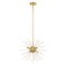 Livex Lighting Utopia 6 Light Satin Brass Pendant Chandelier 41254-12 - alternate 1
