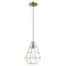 Livex Lighting Geometric Shade Mini Pendants 1 Light Antique Brass Mini Pendant 41322-01 - alternate 1