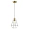 Livex Lighting Geometric Shade Mini Pendants 1 Light Antique Brass Mini Pendant 41322-01 - alternate 8