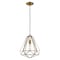 Livex Lighting Geometric Shade Mini Pendants 1 Light Antique Brass Mini Pendant 41324-01 - alternate 1