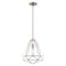 Livex Lighting Geometric Shade Mini Pendants 1 Light Brushed Nickel Mini Pendant 41324-91 - alternate 1