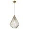 Livex Lighting Geometric Shade Mini Pendants 1 Light Antique Brass Mini Pendant 41325-01 - alternate 1