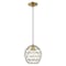 Livex Lighting Geometric Shade Mini Pendants 1 Light Antique Brass Mini Pendant 41326-01 - alternate 1