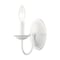 Livex Lighting Home Basics 1 Light White Wall Sconce 4151-03 - alternate 1