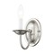 Livex Lighting Home Basics 1 Light Brushed Nickel Wall 4151-91 - alternate 3