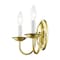 Livex Lighting Home Basics 2 Light Polished Brass Wall Sconce 4152-02 - alternate 4