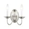 Livex Lighting Home Basics 2 Light Brushed Nickel Wall Sconce 4152-91 - alternate 1