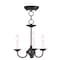 Livex Lighting Home Basics 3 Light Black Mini Chandelier 4153-04 - alternate 1