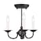 Livex Lighting Home Basics 3 Light Black Mini Chandelier 4153-04 - alternate 2