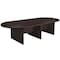 Boss Racetrack Race Track Conferenc Table, 10 ft., Mahoga, 29-1/2 in H, Laminated, Mocha N137-MOC - alternate 2