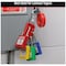 Master Lock Lockout Tagout Safety Hasp, Snap-On, 1 in Jaw Clearance, Aluminum, Red 416 - alternate 2