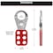 Master Lock Lockout Tagout Hasp with Vinyl-Coated Handle, 1 in Jaw Clearance, Steel, Red 420 - alternate 6