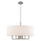 Livex Lighting Meridian 6 Light Brushed Nickel Pendant 42605-91 - alternate 1