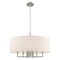 Livex Lighting Meridian 6 Light Brushed Nickel Pendant 42605-91 - alternate 2
