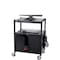 Safco AV Cart, w/Cabinet, Steel, Black 8943BL - alternate 3
