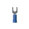 Panduit Fork Terminal, #10 Stud Size, 14 AWG, 600 V, Vinyl Insulated, Blue, Crimp Termination Only, 1000 PK PV14-10F-M - alternate 2
