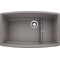 Blanco Performa Silgranit Cascade, Metallic Gray, Undermount Mount, 0 Hole 440067 - alternate 1