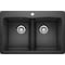 Blanco Diamond Silgranit 50/50 Double Bowl Dual Mount Kitchen Sink - Anthracite 440220 - alternate 1