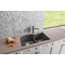 Blanco Diamond Silgranit 60/40 Double Bowl Undermount Kitchen Sink with Low Divide - Cinder 441591 - alternate 2