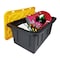 Durabilt Stackable Storage Tote W/ Lid, 15 gal, 26 in L x 17-3/4 in W x 12-1/4 in H, Black, Yellow 4415GRBKYL.06 - alternate 4