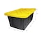 Durabilt Stackable Storage Tote W/ Lid, 15 gal, 26 in L x 17-3/4 in W x 12-1/4 in H, Black, Yellow 4415GRBKYL.06 - alternate 3