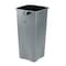 Rubbermaid Commercial Untouchable(R) 23 gal Square Indoor Plastic Can, Gray, None, Plastic, 15 1/2 in FG356988GRAY - alternate 8