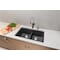 Blanco Diamond Silgranit 50/50 Double Bowl Undermount Kitchen Sink with Low Divide - Cinder 442071 - alternate 3