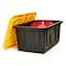 Durabilt Stackable Storage Tote W/ Lid, 27 gal, 30-3/4 in L x 20-1/2 in W x 14-3/8 in H, Black, Yellow 4427GRBKYL.04 - alternate 3