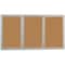Ghent Enclosed Cork Bulletin Board 72x48", 3 Door PA34872K - alternate 2