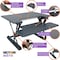 Victor Technology Height Adjustable Standing Desk with Keyboard Tray Standing Desk Converter, 23 in D X 36 in W X DCX760G - alternate 3