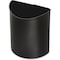 Safco 14 gal Half-Round Recycling Bin, Open Top, Black/Blue, Plastic, 2 Openings 9928BB - alternate 3