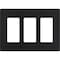 Lutron Designer Wall Plates, Number of Gangs: 3 Satin Finish, Midnight SC-3-MN - alternate 2