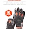 Proflex By Ergodyne Mechanics Gloves, Silicone Palm, XL, Black 821 - alternate 5