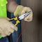 Klein Tools 8 9/16 in J203 Long Nose Plier, Side Cutter Plastic Dipped Handle J203-8N - alternate 2