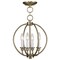 Livex Lighting Milania 4 Light Antique Brass Convertible Chandelier/Ceiling Mount 4664-01 - alternate 1