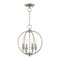 Livex Lighting Milania 4 Light Brushed Nickel Convertible Chandelier/Ceiling Mount 4664-91 - alternate 1