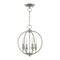 Livex Lighting Milania 4 Light Brushed Nickel Convertible Chandelier/Ceiling Mount 4664-91 - alternate 4