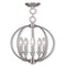 Livex Lighting Milania 5 Light Brushed Nickel Convertible Chandelier/Ceiling Mount 4665-91 - alternate 1