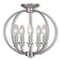 Livex Lighting Milania 5 Light Brushed Nickel Convertible Chandelier/Ceiling Mount 4665-91 - alternate 2