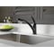 Delta Single, Handle Pull-Out Kitchen Faucet, 8" Mount, 1 or 3 Hole Commercial 470-BL-DST - alternate 2