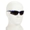 Kleenguard V30 Nemesis Safety Glasses, Anti-Fog & Anti-Scratch, Metallic Blue Frame, Smoke (Gray) Lens 47387 - alternate 3