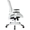 Office Star Managerial Chair Desk Chair, Adjustable Arms, 18-3/4" to 23" Height, Mesh, White 317W-W11C1F2W - alternate 2