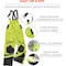 Ergodyne Insulated Bib Overalls, 300D polyester oxford with PU coating, Lime, L 8928 - alternate 3