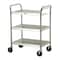 Lakeside Tubular Chrome Frame 3 Shelf Cart; 500 lb Capacity, 18"x27" - K.D. 489 - alternate 1
