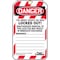 Condor Lockout Tag, Danger, Locked Out Device, Plastic, Write-On ...